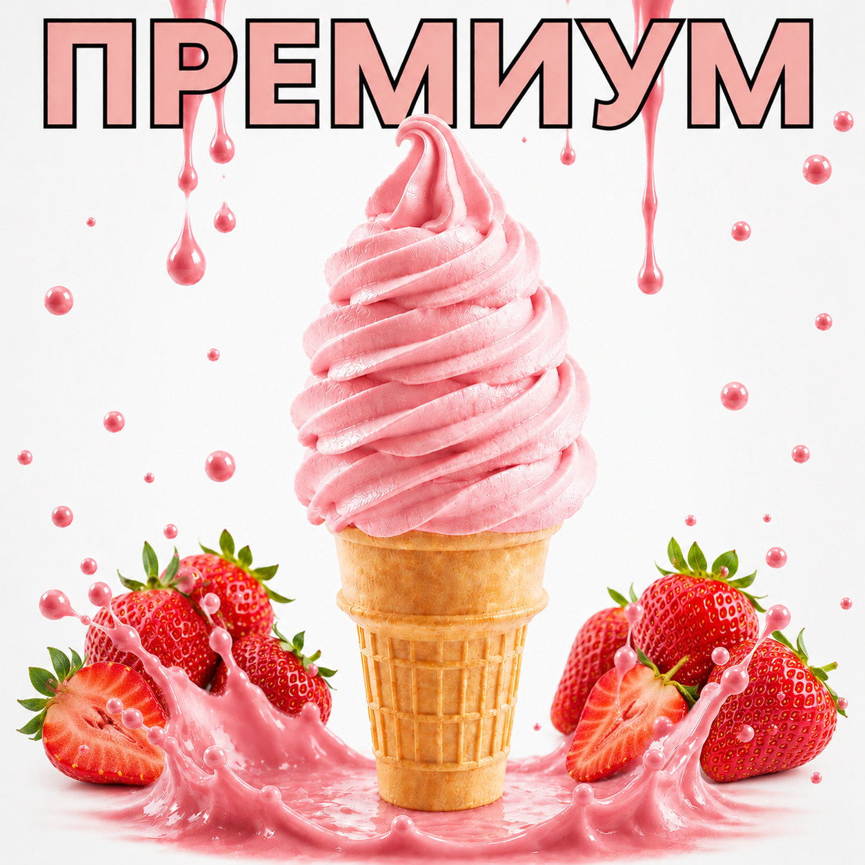 ПРЕМИУМ суха смес за мек сладолед ЯГОДА (2,5 кг.)
