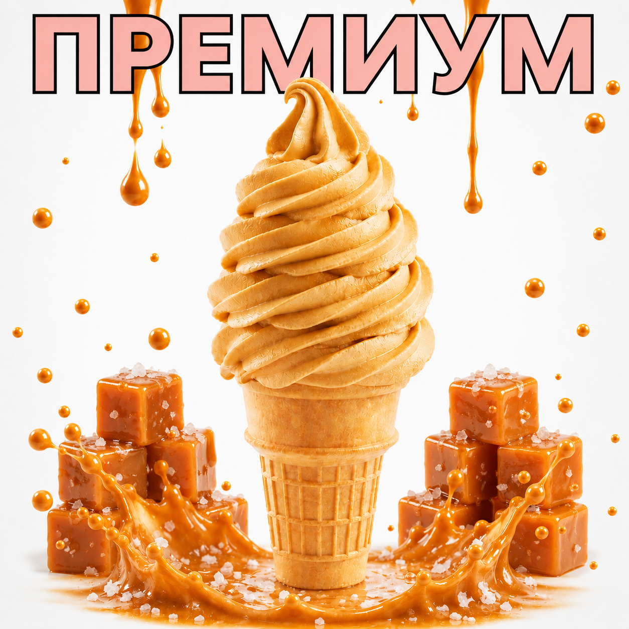 ПРЕМИУМ суха смес за мек сладолед СОЛЕН КАРАМЕЛ (2,5 кг.)